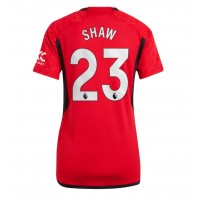 Koszulka piłkarska Manchester United Luke Shaw #23 Strój Domowy dla kobiety 2023-24 tanio Krótki Rękaw